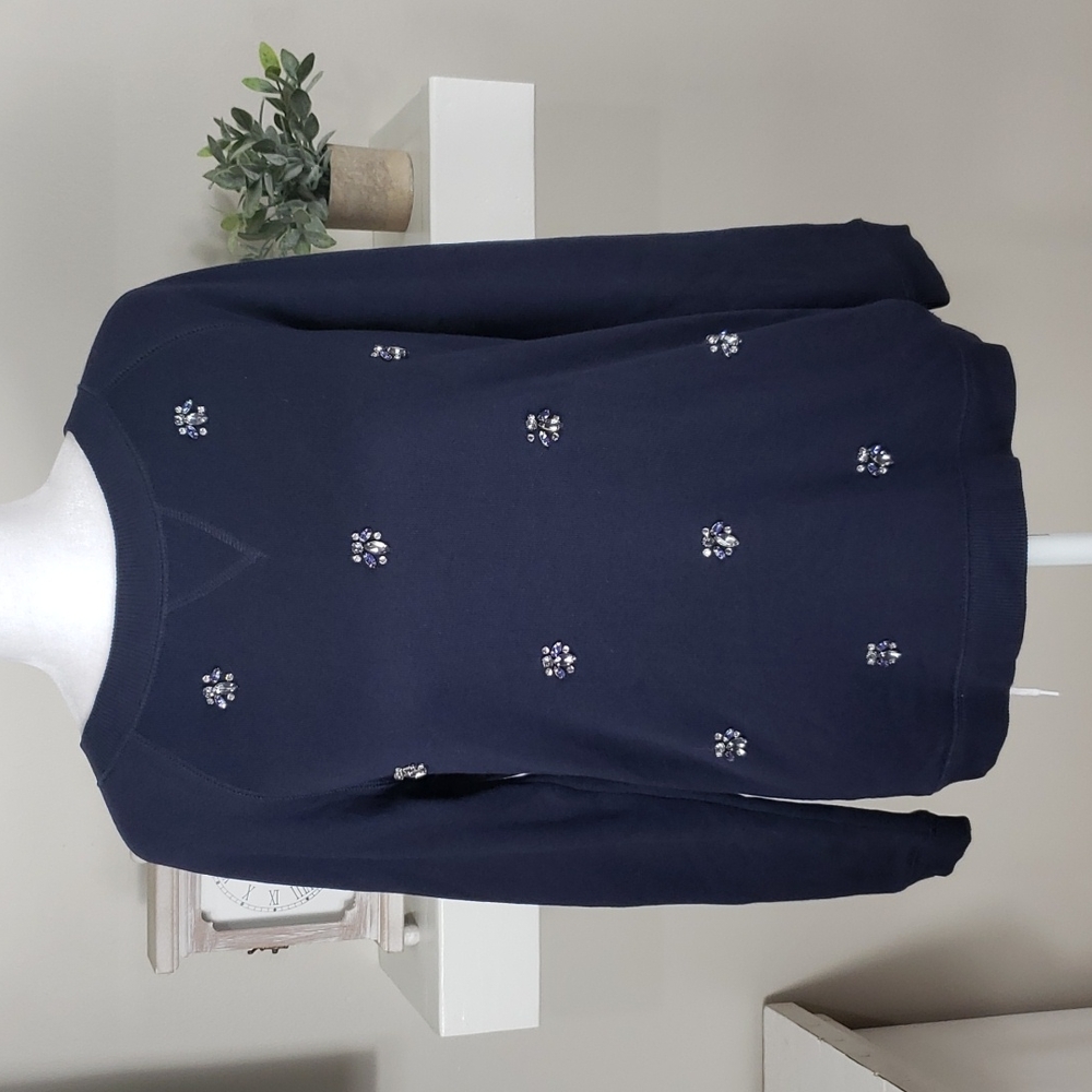 Talbots Embellished Crewneck Sweatshirt NWOT